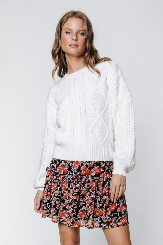 Hannah Paisley Flower Boho Skirt