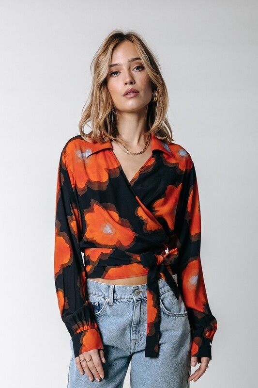 Josa Painted Flower Blouse Josa Painted Flower Blouse