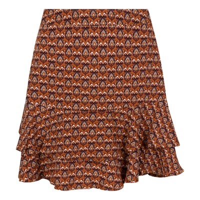 Skirt Gia | O133.1 | Orange arches print