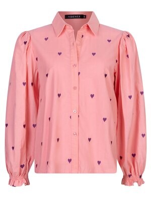 Cindy Hearts Blouse | Pink