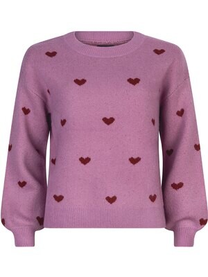 Luv Knitted Sweater | Dusty Purple Wine Red | FC2314