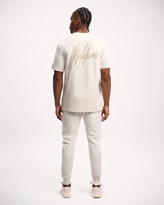 Striped Signature T-Shirt | MM1-SS24-09 | Offwhite/Taupe