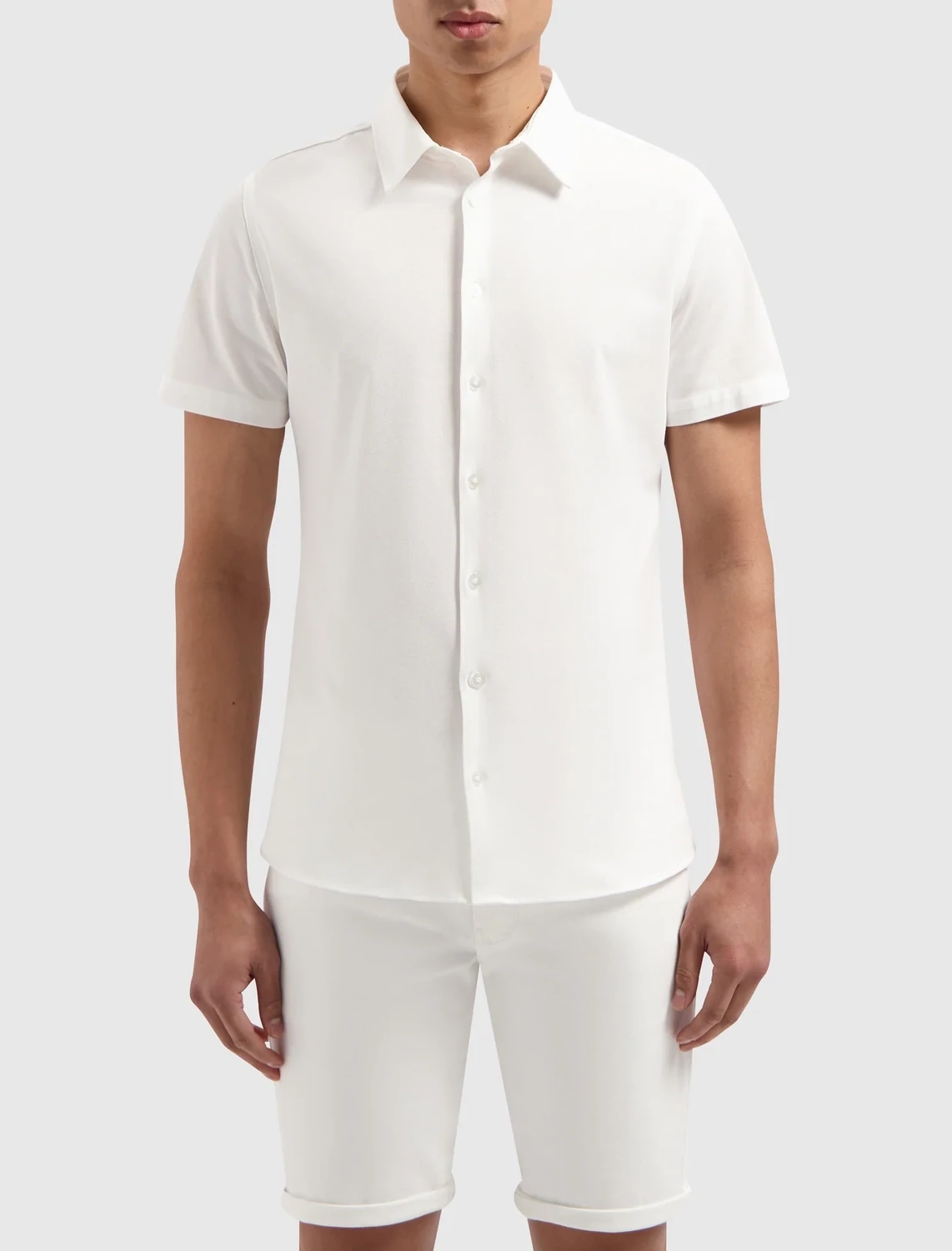 Piqué Shortsleeve Shirt | 24010214 | White