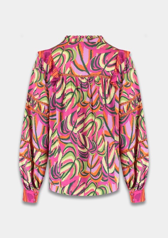 Jess Blouse | Multi Leaf