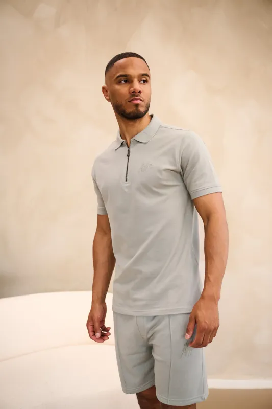 Signature Zip Polo | Dry Sage