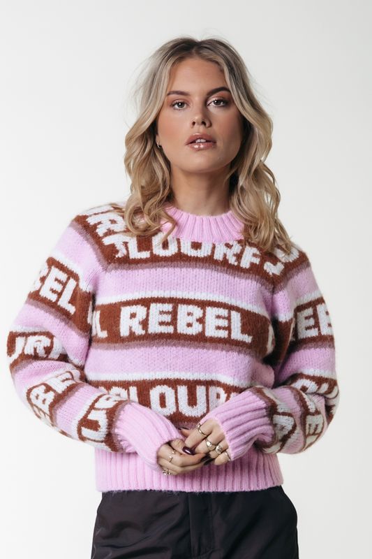 Ximenia CR Intarsia Knitted Sweater | WK116053 Ximenia CR Intarsia Knitted Sweater | WK116053