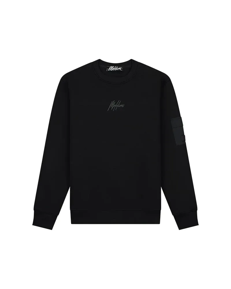Nylon Pocket Sweater | MM1-AW24-31 | Zwart