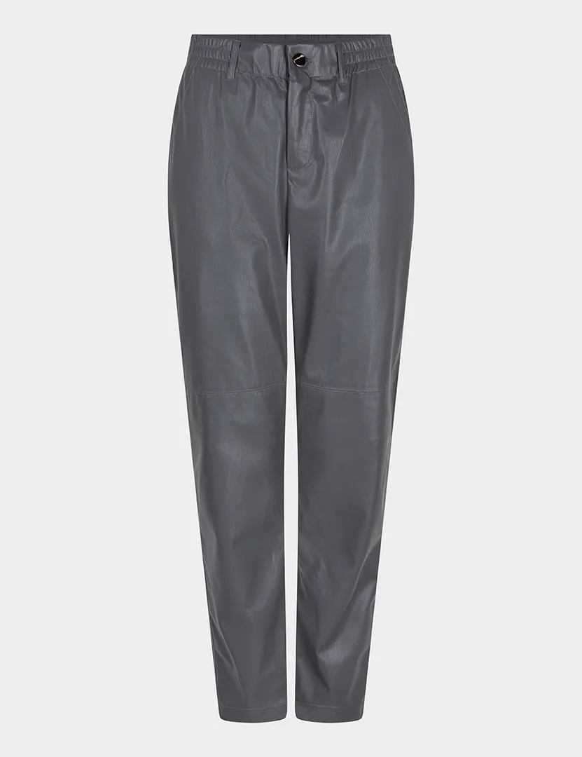 W24.11704 | Trouser Jogger Vegan Leather | Grey