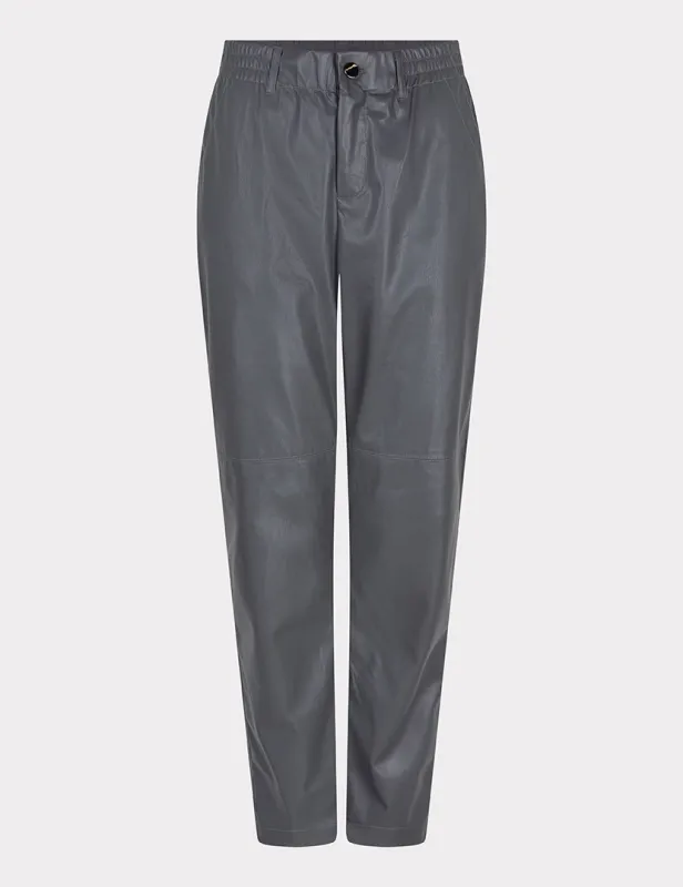 W24.11704 | Trouser Jogger Vegan Leather | Grey W24.11704 | Trouser Jogger Vegan Leather | Grey