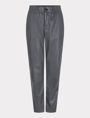 W24.11704 | Trouser Jogger Vegan Leather | Grey W24.11704 | Trouser Jogger Vegan Leather | Grey