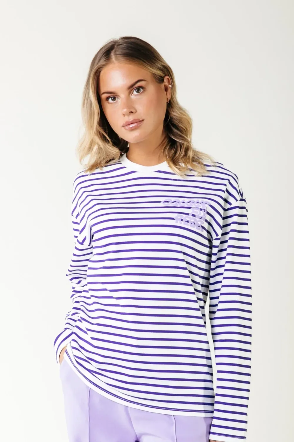 Logo Wave Stripe Longsleeve Tee | WT116588