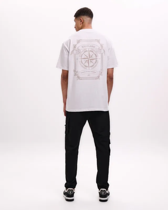 Compass T-Shirt | MM1-SS25-29 | White Compass T-Shirt | MM1-SS25-29 | White