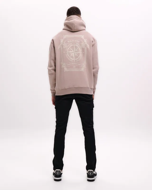 Compass Hoodie | MM1-SS25-25 | Taupe Compass Hoodie | MM1-SS25-25 | Taupe
