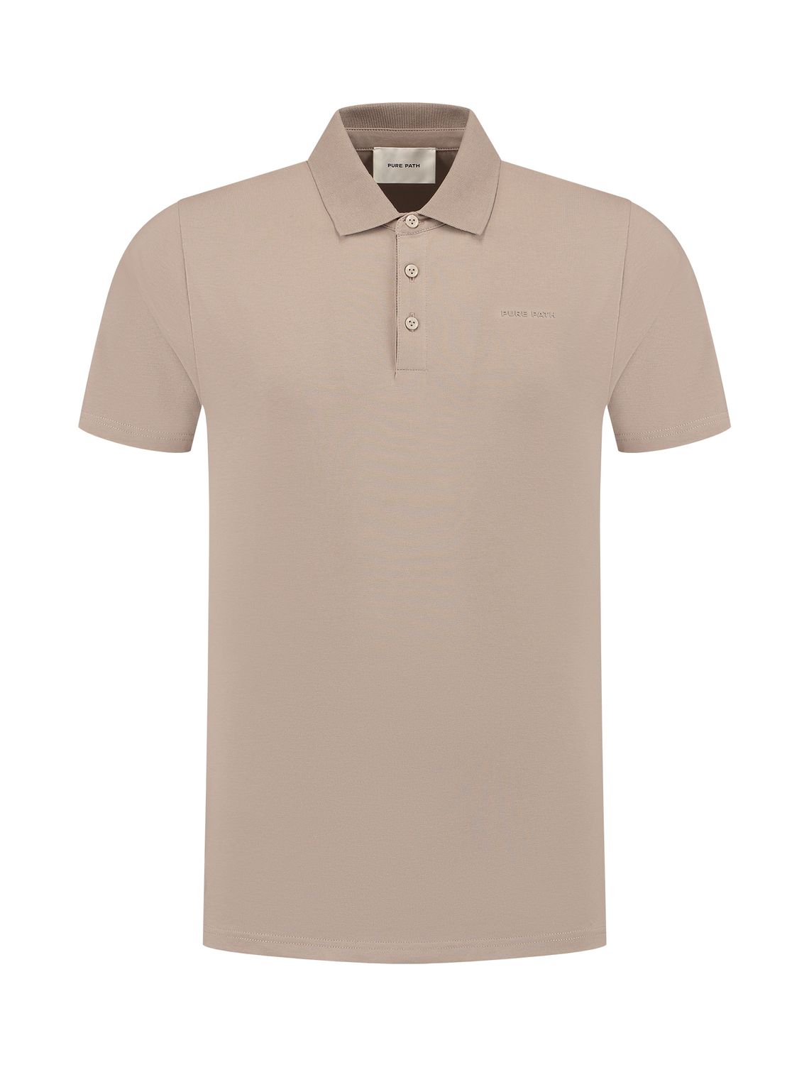 10117 | Essential Wordmark Polo | Taupe
