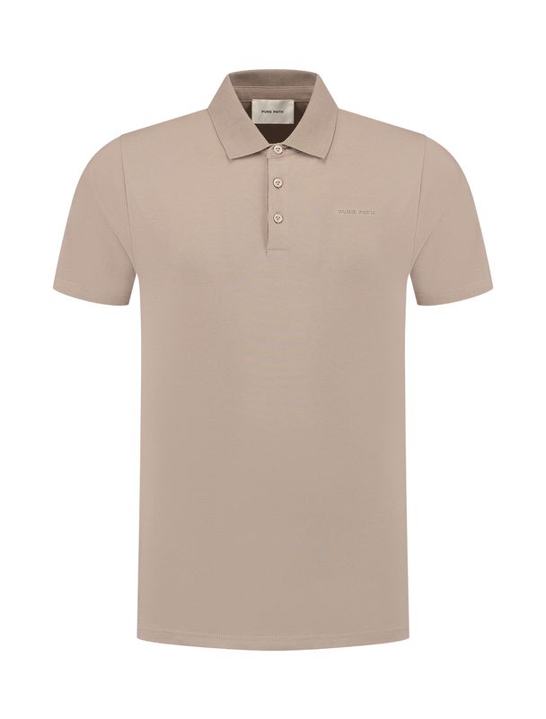 10117 | Essential Wordmark Polo | Taupe