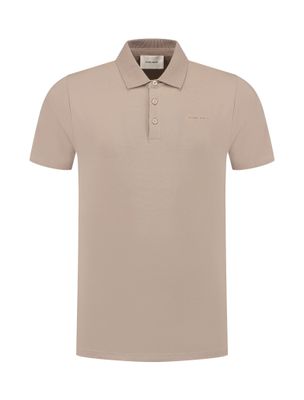 10117 | Essential Wordmark Polo | Taupe