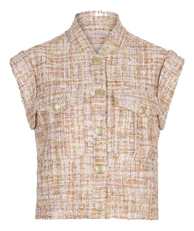SP25.19008 | Gilet Tweed | Sand
