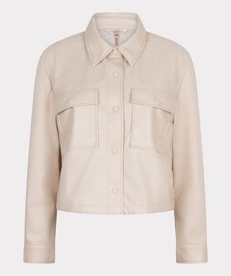 SP25.11001 | Jacket Super Soft Vegan Leather | Sand SP25.11001 | Jacket Super Soft Vegan Leather | Sand