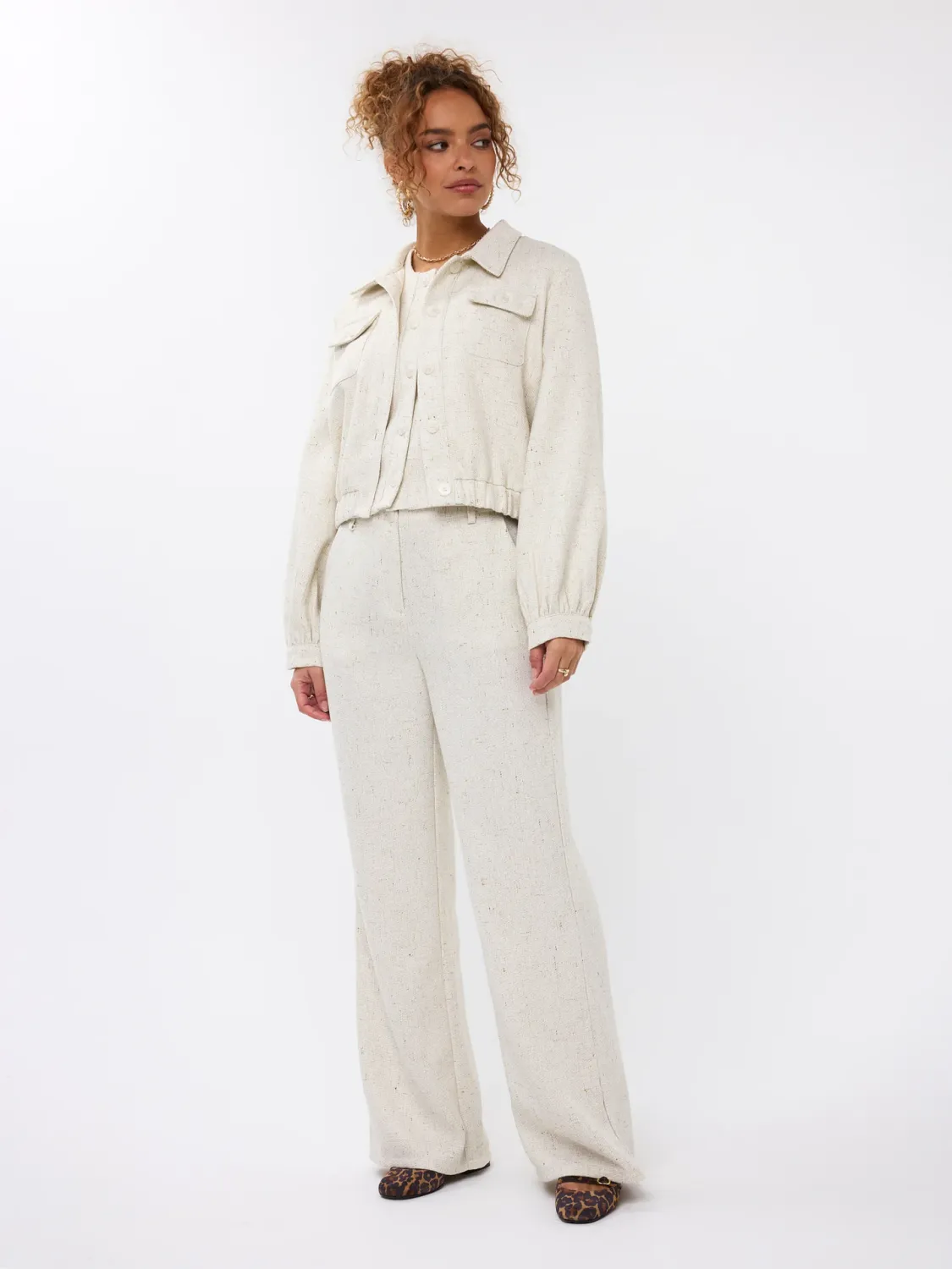 Leona Pants | Ecru