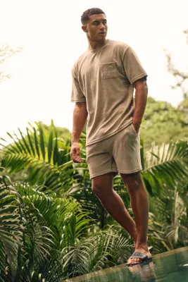 Signature Toweling T-Shirt | MM3-SS25-25 | Taupe Signature Toweling T-Shirt | MM3-SS25-25 | Taupe