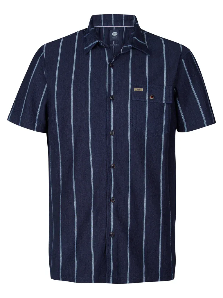 M-1050-SIS428 | Striped Shirt Tealstone