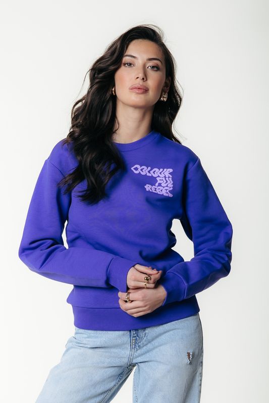 Logo Wave Relaxed Sweat | Liberty Purple