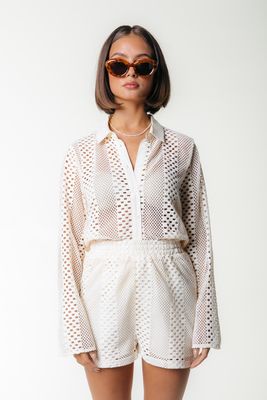 Nolita Crochet Short | Offwhite