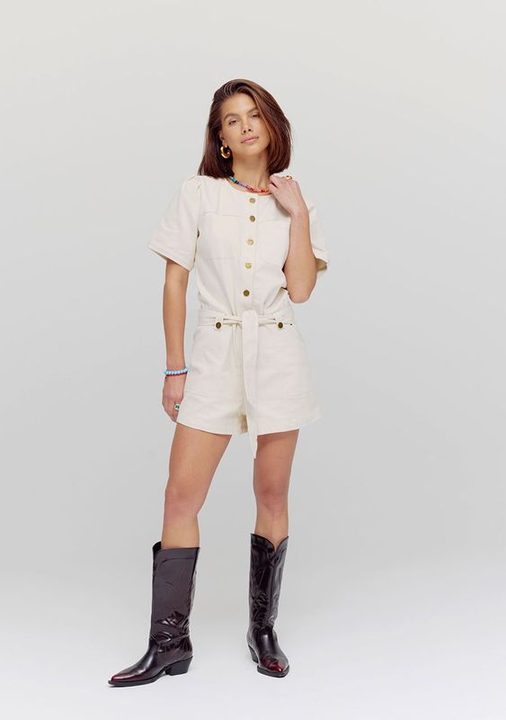 Yael Playsuit | HS25P702 | Ecru