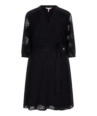 HS25.09217 | Dress allover embroidery | Black