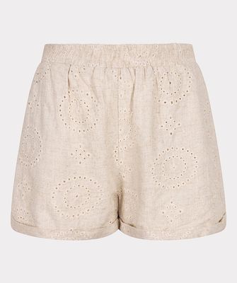 HS25.09202 | Short Embroidery Linnen | Light Sand