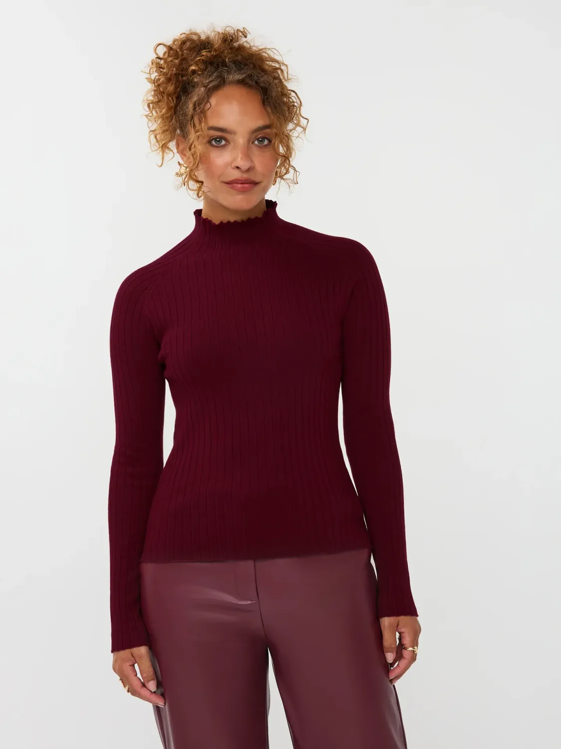 Kit Knitted Top | Burgundy Kit Knitted Top | Burgundy
