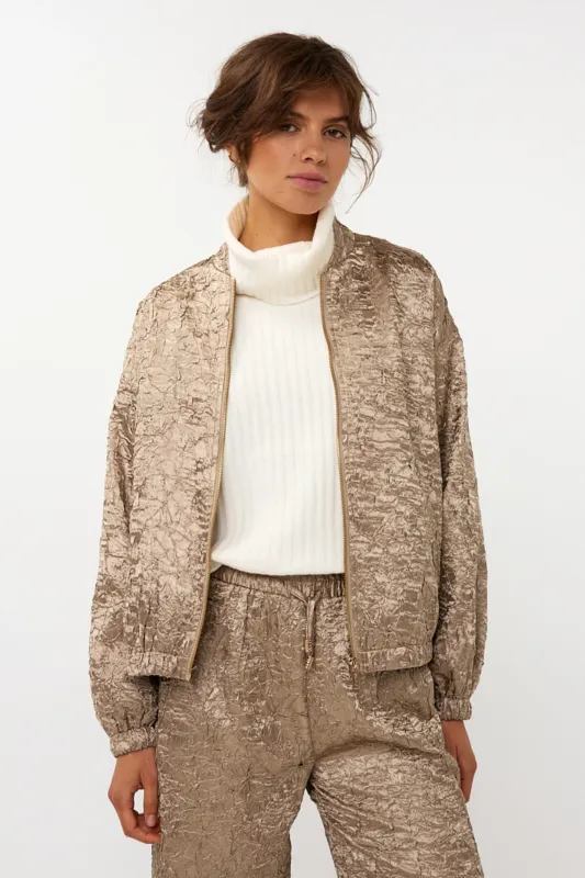 Bomber satin crinkle | W25.10702 | Gold Bomber satin crinkle | W25.10702 | Gold