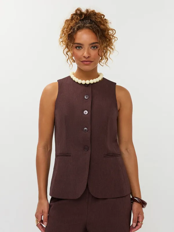 Mellie Gilet | Brown | WS2502