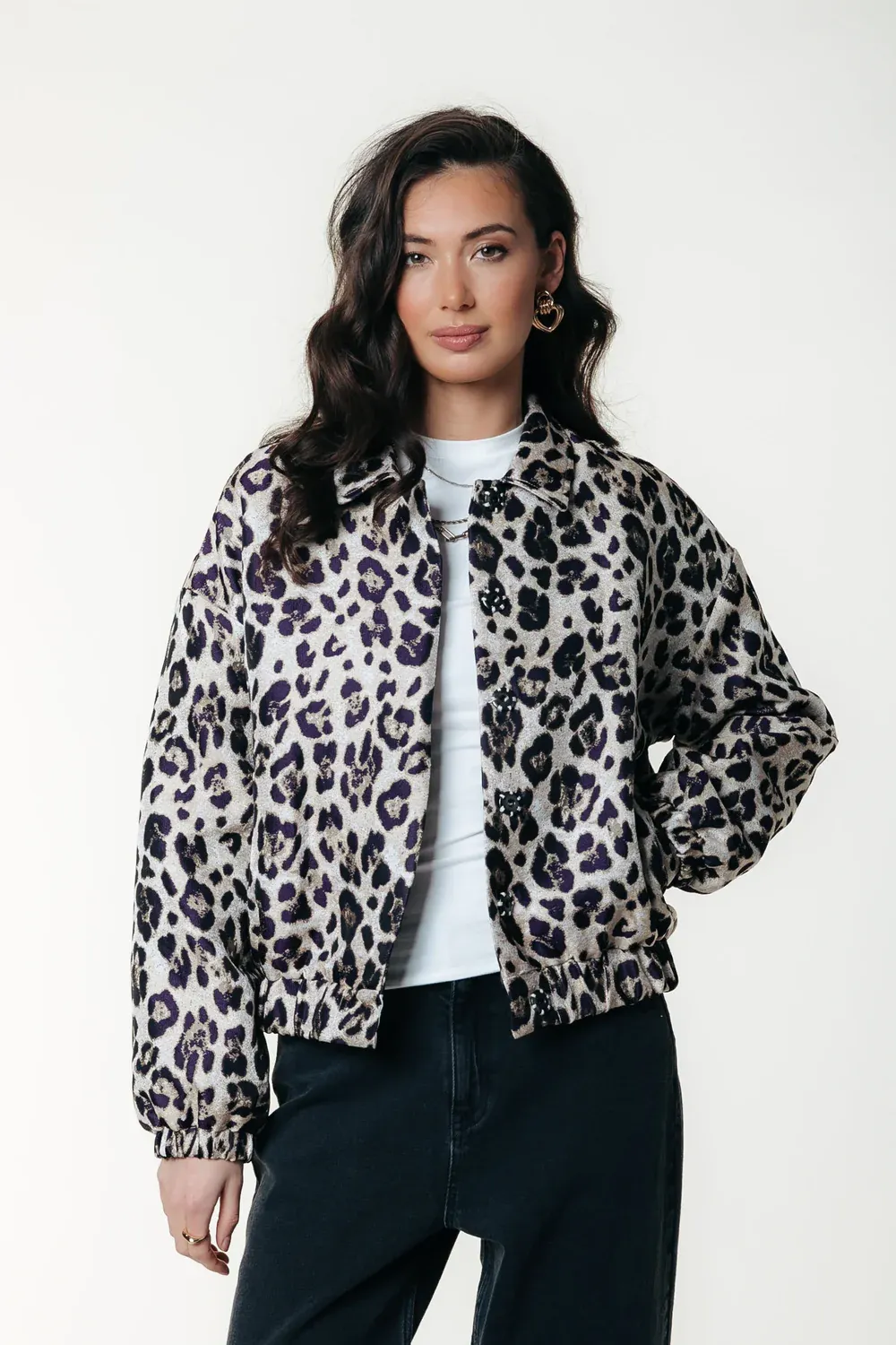 Bente Leopard Jacquard Jacket | WJ117131