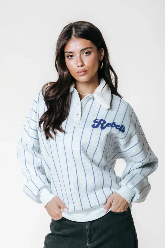 Baseball Striped Contrast Collar Sweat | WS417206 Baseball Striped Contrast Collar Sweat | WS417206