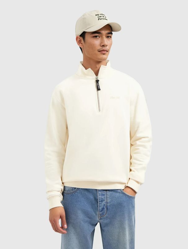25030311 | Embroidery Half-zip Sweater | Ecru 25030311 | Embroidery Half-zip Sweater | Ecru