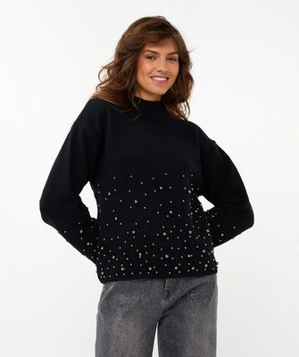 W25.02700 | Sweater Pearls | Black
