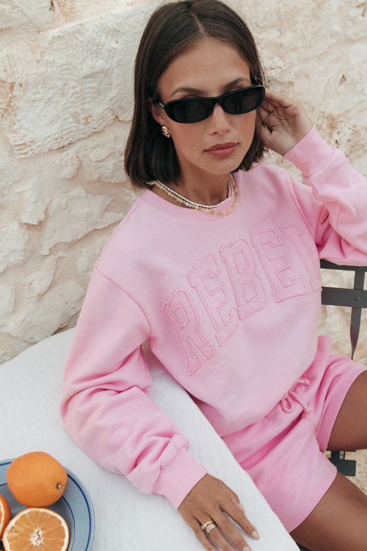 Rebel Patch Dropped Shoulder Sweat