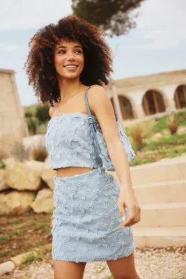 Talia Skirt | Denim Blue | QE233