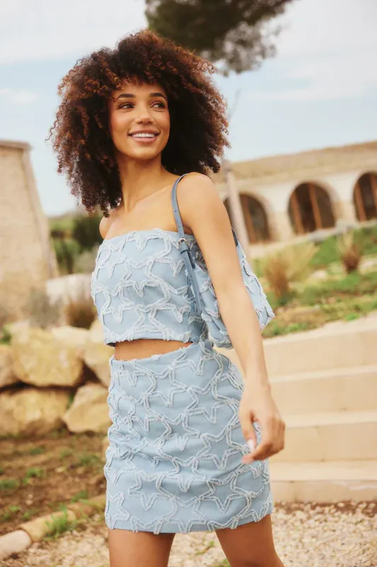 Talia Skirt | Denim Blue | QE233