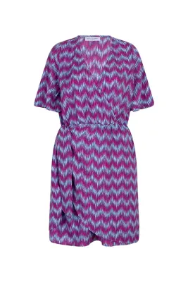 Nisha Dress | QE234 | Multi Wave Print Nisha Dress | QE234 | Multi Wave Print