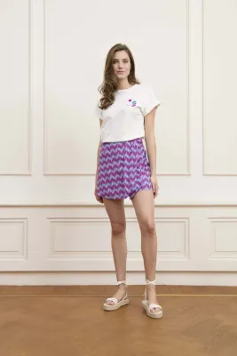 Vanessa Skort | QE39.1 | Multi Wave Print