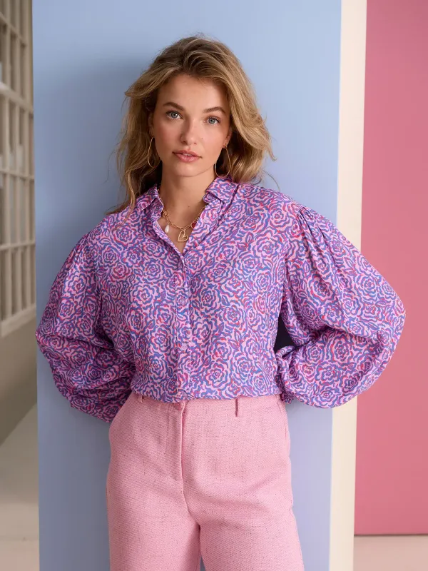 Alyssa Blouse | Blue Rose