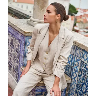 SP25.17005 | Blazer Stripe Linnen