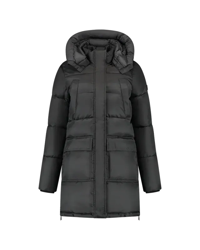 Mid Length Puffer Jacket | MD2-AW24-01 | Zwart