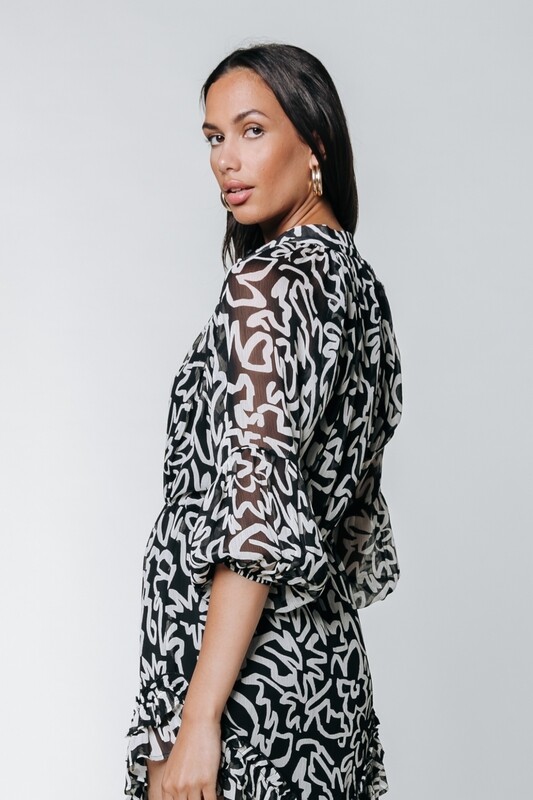 Suze Marker Ruffle Mini Dress