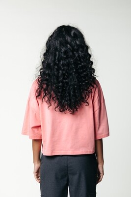 Uni Logo Cropped Oversized Tee