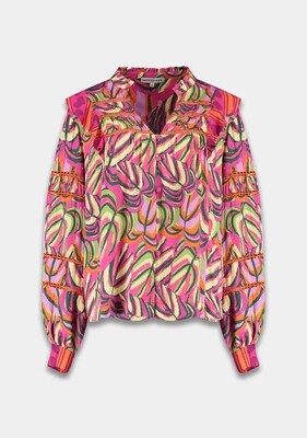 Jess Blouse | Multi Leaf Jess Blouse | Multi Leaf