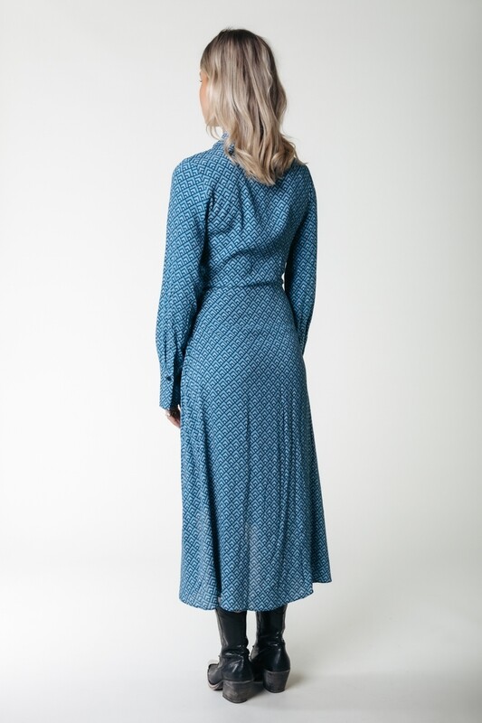 ​Lea Small Geo Wrap Midi Dress | WD115873