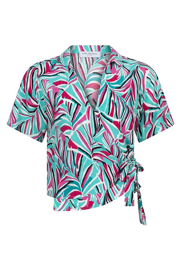 Julieta Blouse | Palm Leaves Print | PD04